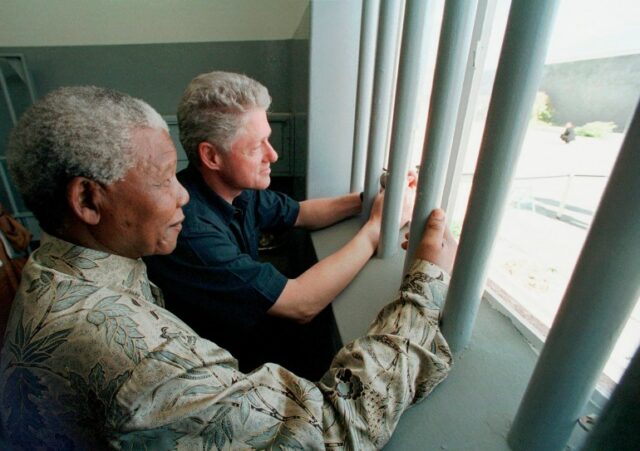 Nelson Mandela e Bill Clinton