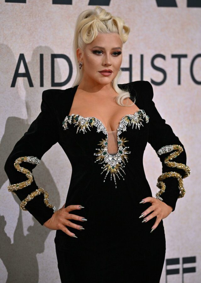 Christina Aguilera na amfAR Gala Cannes 2022 no Hotel du Cap-Eden-Roc em 26 de maio de 2022 em Cap d'Antibes, França.