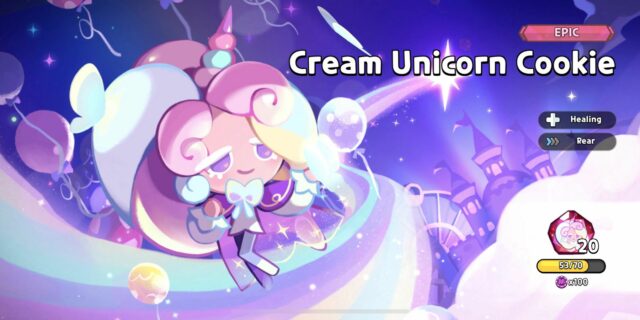 Cookie Run Kingdom: construção de coberturas de biscoitos cremosos de unicórnio