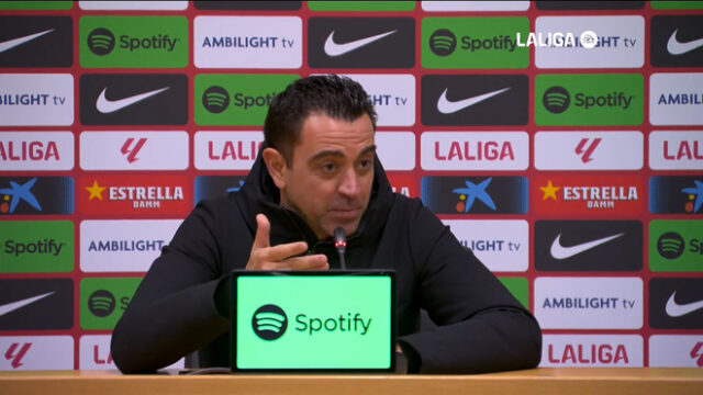 Xavi: “Chegamos a tempo na Liga e na Champions”
