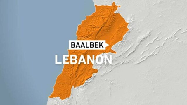 Mapa do Líbano Baalbek