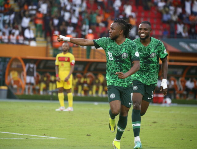 Lookman comemora gol pela Nigéria na Copa África de 2023