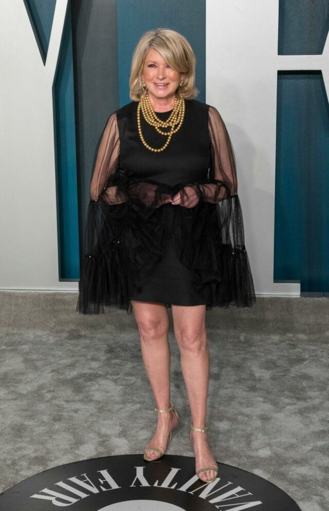 Martha Stewart na festa do Oscar da Vanity Fair