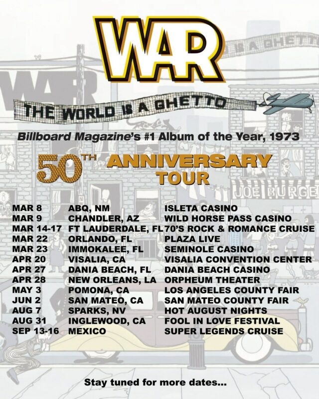Tour do 50º aniversário do mundo é um gueto