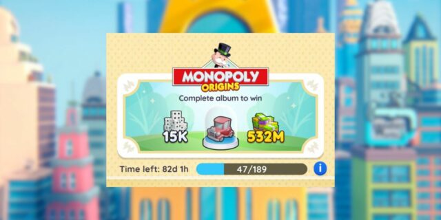 Álbuns, adesivos e recompensas do Monopoly GO Monopoly Origins listados
