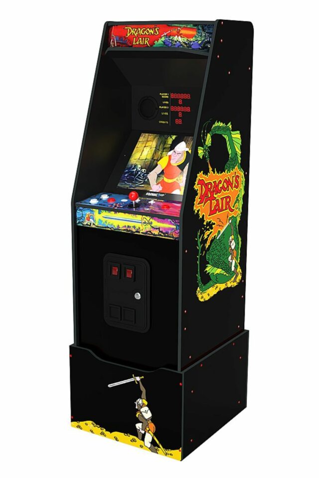 Produto ainda para o gabinete de jogos Arcade1Up Dragon's Lair