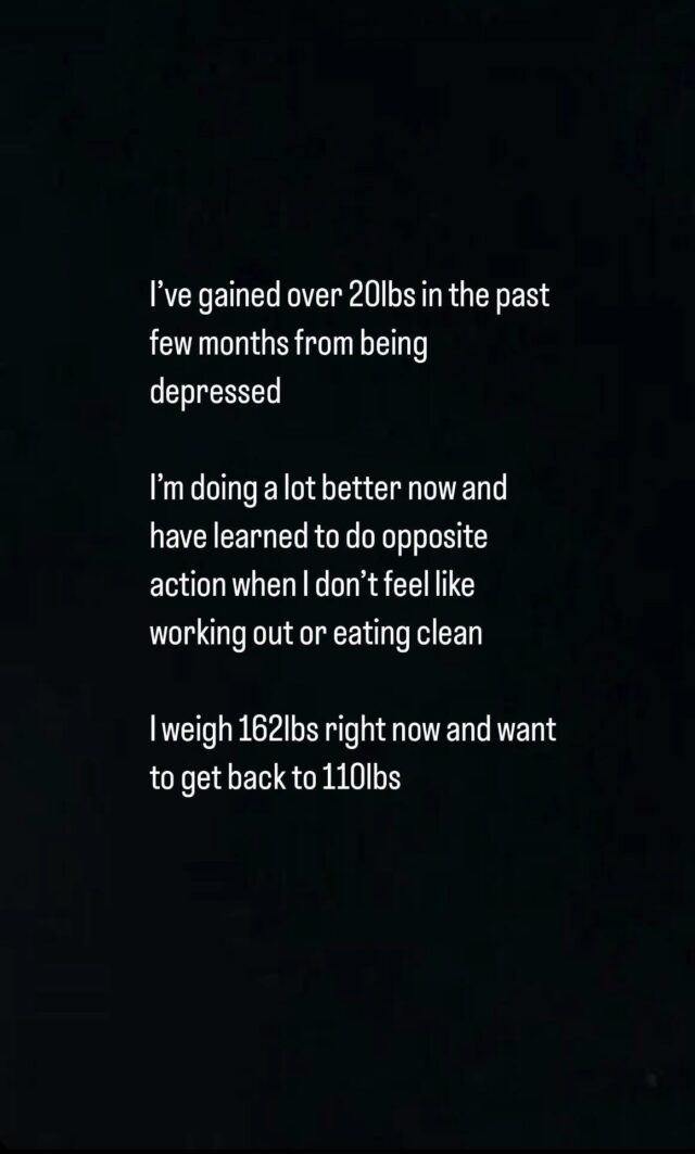 Amanda Bynes Instagram Story detalha ganho de peso