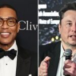 Da esquerda para a direita: o ex-âncora da CNN Don Lemon e o fundador da Tesla Elon Musk (Getty Images)