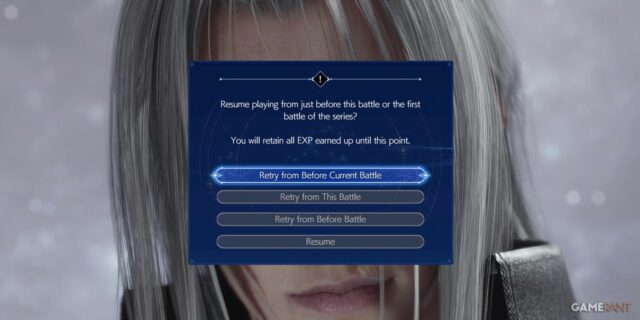  O que significa a tela do jogo FF7 Rebirth?  (Opções de nova tentativa, explicadas)