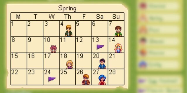 Stardew Valley: guia do calendário de aniversários