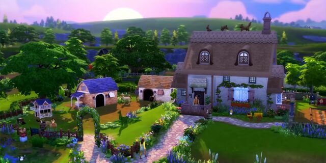The Sims 4 Player constrói casa de 7 quartos, com estufa e vinhedo
