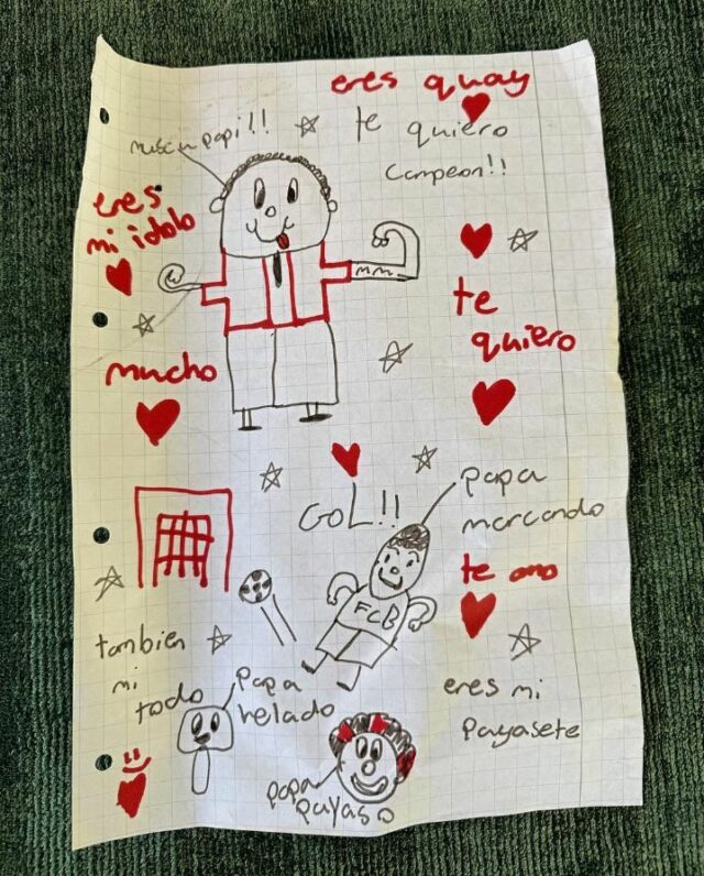 Dani Alves compartilha em suas redes sociais uma imagem perturbadora com um desenho da filha: 