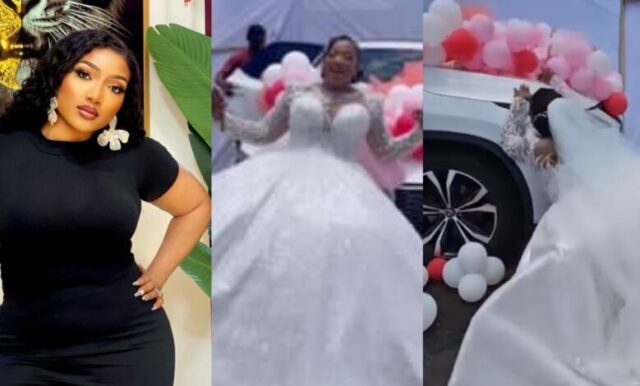 Christabel Egbenya emocionada quando o marido a surpreende com um carro novo Kemi Filani blog min