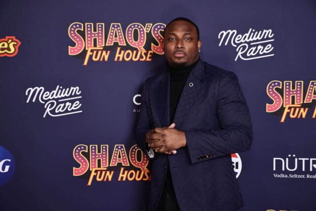 LeSean McCoy participa de 'Shaq's Fun House' na boate XS no Encore Las Vegas em 9 de fevereiro de 2024 em Las Vegas, Nevada. 