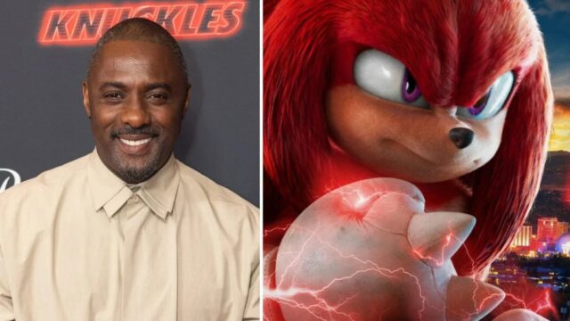 Idris Elba e Knuckles (Getty Images, Paramount+)