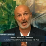 Frank Leboeuf discutindo o empate do Chelsea no Aston Villa