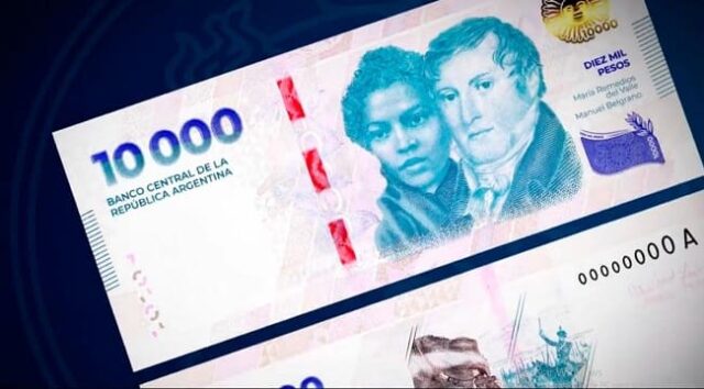 Nota de 10.000 Pesos Argentina