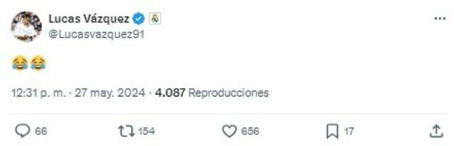 Lucas Vázquez exclui seu tweet enigmático após conhecer a lista para a Eurocopa