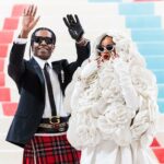 A$AP Rocky e Rihanna chegam para a comemoração do Met Gala de 2023