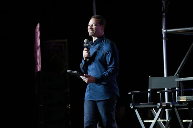 Chris Broussard fala no palco durante o segundo dia do REVOLT Summit e AT&T Summit em 12 de setembro de 2019 em Atlanta, Geórgia.