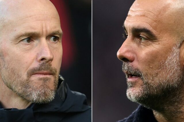 Ergueram Hag e Pep Guardiola