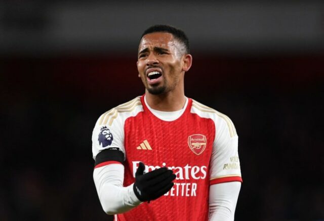 O atacante do Arsenal, Gabriel Jesus