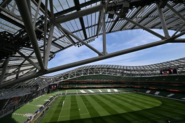 Uma visão geral do Estádio Aviva antes da Liga Europa de 2024