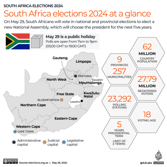 INTERATIVO - Eleições na África do Sul 2024 - Visão geral da África do Sul-1716730775