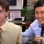 Os atores Jim e Dwight do escritório se reúnem em uma foto comovente