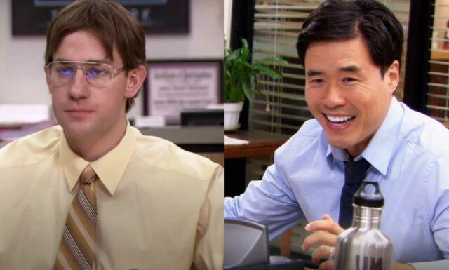 Os atores Jim e Dwight do escritório se reúnem em uma foto comovente