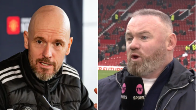 O técnico do Man Utd, Erik ten Hag, e a lenda de Old Trafford, Wayne Rooney