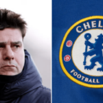 Mauricio Pochettino e o escudo do Chelsea