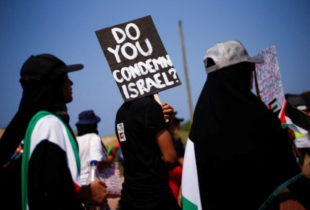 Protesto pró-Palestina