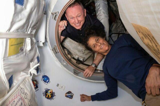 Os astronautas Butch Wilmore e Suni Williams