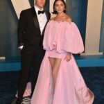 Christian McCaffrey e Olivia Culpo participam da festa do Oscar da Vanity Fair de 2022