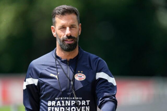 Ruud van Nistelrooy durante o treino do PSV 