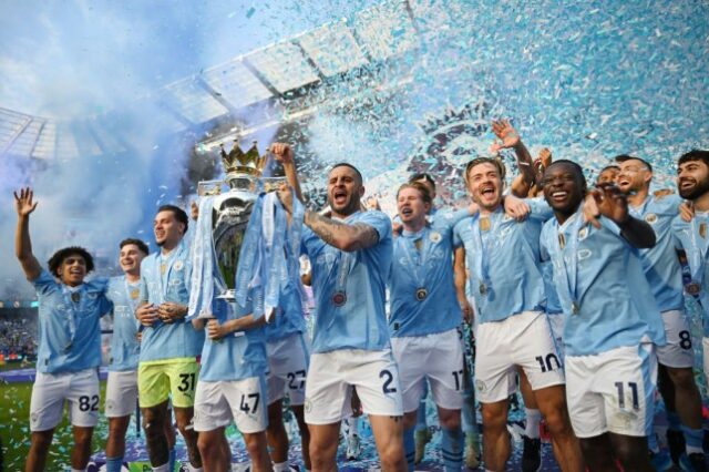 Uma foto do time do Manchester City