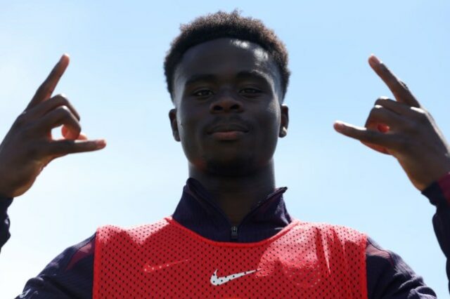 Bukayo Saka, estrela do Arsenal e da Inglaterra