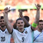 Áustria comemora a chegada à fase eliminatória do Euro 2024