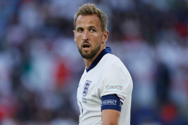 A estrela da Inglaterra, Harry Kane, teve dificuldades na Euro 2024
