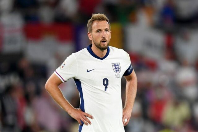 Capitão da Inglaterra, Harry Kane, na Euro 2024