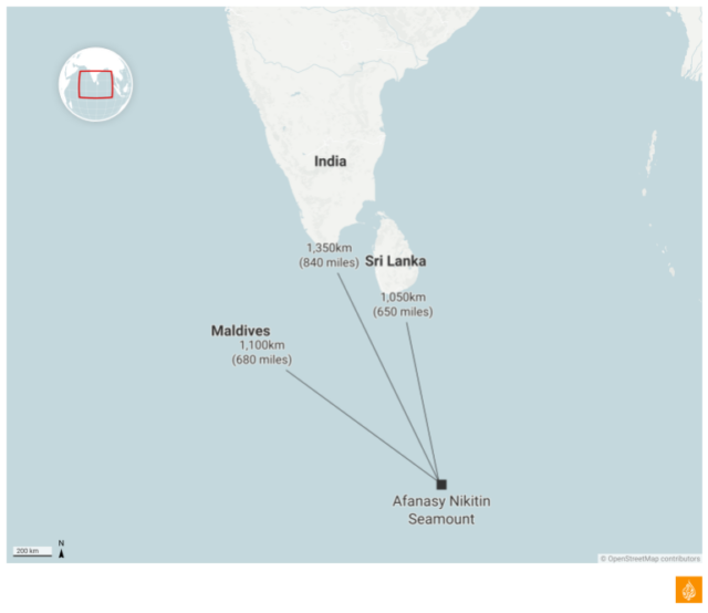 Mapa INTERATIVO de Afanasy Nikitin Seamount Índia Sri Lanka Maldivas-1718774595