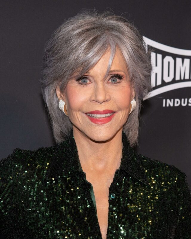 Jane Fonda no prêmio Homeboy Industries Lo Maximo de 2023 e na gala de arrecadação de fundos