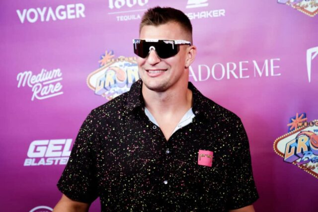 Rob Gronkowski no Rob Gronkowski's Gronk Beach Las Vegas no Encore Beach Club no Wynn Las Vegas em 29 de abril de 2022 em Las Vegas, Nevada.