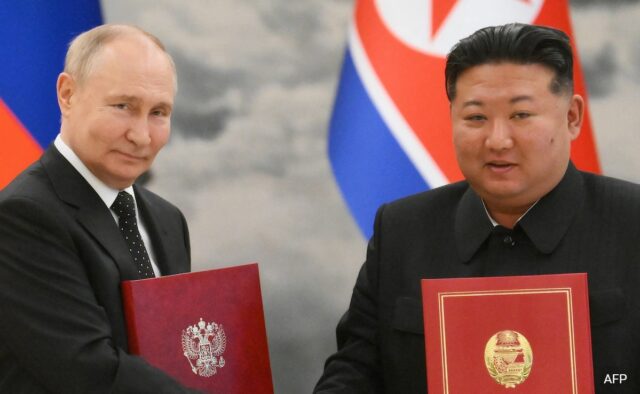 Pacto entre Rússia e Coreia do Norte mostra apoio mútuo de potências autoritárias: OTAN