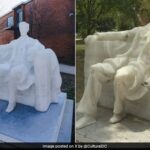 Escultura de cera de Abraham Lincoln nos EUA derrete com o aumento das temperaturas