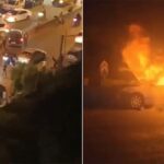 Vídeo: Motorista israelense entra no território da Palestina, seu carro é incendiado