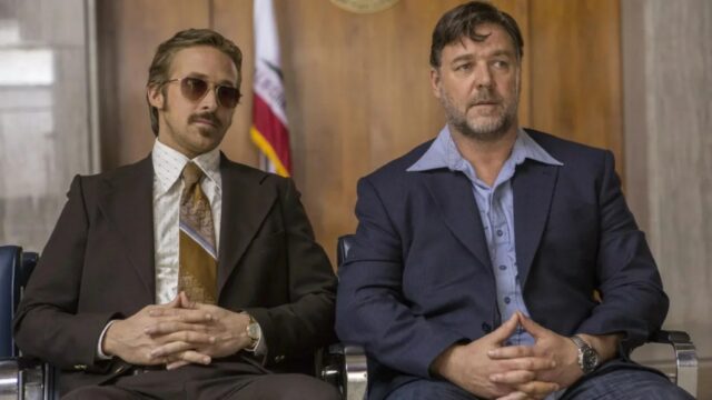 Russell Crowe diz que o costar Ryan Gosling constantemente o fazia quebrar o personagem em 'caras legais': 'Gets Me Every Time'