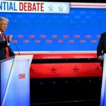 Biden vacilante, confronto contundente de Trump no debate presidencial