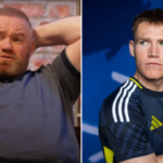 Ex-e atuais estrelas do Manchester United Wayne Rooney e Scott McTominay